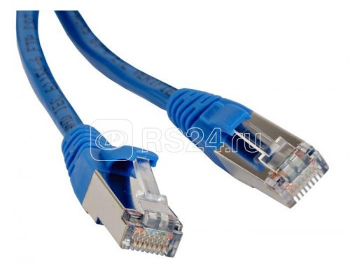 Патч-корд PC-LPM-STP-RJ45-RJ45-C6-2M-LSZH-BL F/UTP экран. кат.6 LSZH 2м син. Hyperline 230358