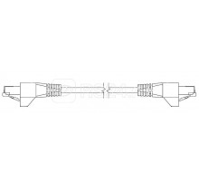 Патч-корд PC-LPM-STP-RJ45-RJ45-C6a-1M-LSZH-GY STP кат.6a LSZH 1м сер. Hyperline 52120