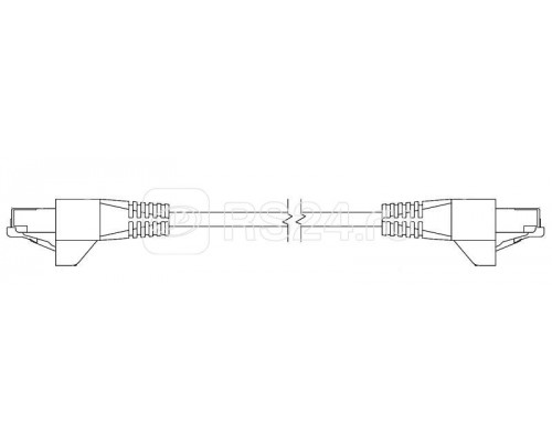 Патч-корд PC-LPM-STP-RJ45-RJ45-C6a-1M-LSZH-GY STP кат.6a LSZH 1м сер. Hyperline 52120