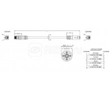Патч-корд PC-LPM-UTP-RJ45-RJ45-C6a-3M-LSZH-GY U/UTP; Cat.6a; 10G; LSZH; 3м сер. Hyperline 222253
