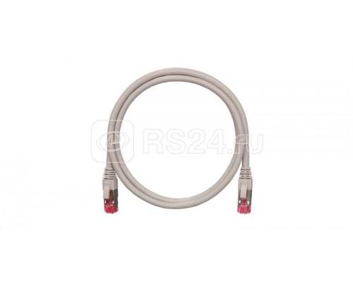 Патч-корд S/FTP 4 пары кат.6a (класс Ea) 500МГц 2хRJ45/8P8C BC (чистая медь) 26AWG (7х0.165мм) LSZH нг(А)-HFLTx сер. 0.3м NIKOMAX NMC-PC4SA55B-003-C-GY