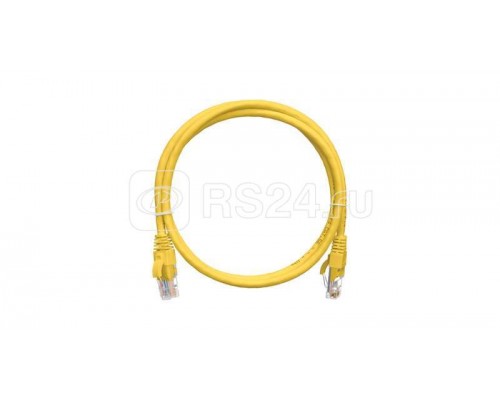 Патч-корд U/UTP 4 пары кат.5e (класс D) 100МГц 2хRJ45/8P8C BC (чистая медь) 24AWG (7х0.205мм) LSZH нг(А)-HFLTx жел. 0.5м NIKOMAX NMC-PC4UD55B-005-C-YL