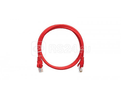 Патч-корд U/UTP 4 пары кат.5e (класс D) 100МГц 2хRJ45/8P8C BC (чистая медь) 24AWG (7х0.205мм) LSZH нг(А)-HFLTx красн. 0.3м NIKOMAX NMC-PC4UD55B-003-C-RD