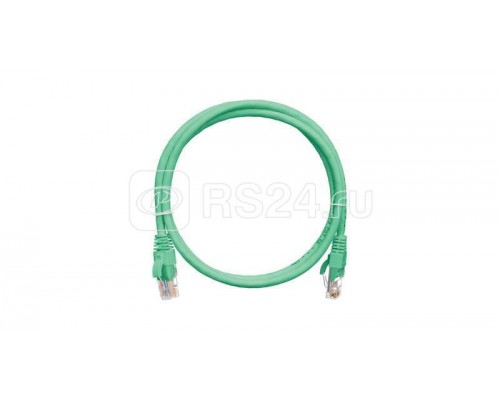 Патч-корд U/UTP 4 пары кат.5e (класс D) 100МГц 2хRJ45/8P8C BC (чистая медь) 24AWG (7х0.205мм) LSZH нг(А)-HFLTx зел. 0.3м NIKOMAX NMC-PC4UD55B-003-C-GN