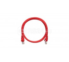 Патч-корд U/UTP 4 пары кат.5e (класс D) 100МГц 2хRJ45/8P8C T568B BC (чистая медь) 24AWG (7х0.205мм) LSZH нг(А)-HFLTx красн. 0.5м NIKOMAX NMC-PC4UD55B-005-C-RD
