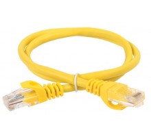Патч-корд кат.6 UTP PVC 1м желт. ITK PC05-C6U-1M
