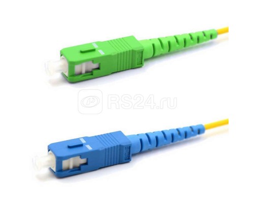 Патч-корд оптический переходной (SM) 9/125 (OS2) SC/APC-SC/UPC (Simplex) LSZH 7м Rexant 50-2061
