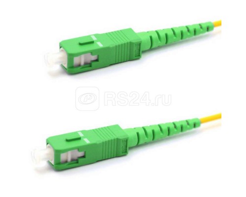 Патч-корд оптический соединительный (SM) 9/125 (OS2) SC/APC-SC/APC (Simplex) LSZH 10м Rexant 50-2026