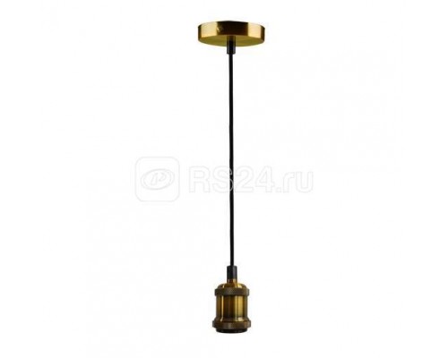 Патрон RETRO с проводом PLC 01 E27 230В 1м ANTIQUE BRONZE бронза JazzWay 5012127