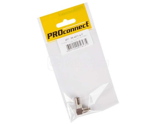 Переход гнездо F - штекер TV угловой (инд. упак.) PROCONNECT 05-4311-4-7