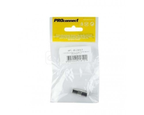 Переход штекер TV - гнездо TV (инд. упак.) PROCONNECT 05-2303-7