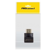 Переходник гнездо HDMI - штекер HDMI угловой gold (инд. упак.) PROCONNECT 17-6805-7