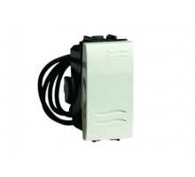 Переключатель 1-кл. 1мод. Brava 16А IP20 с подсветкой бел. DKC 76011BL