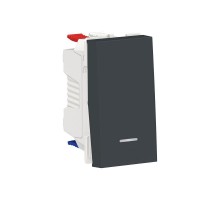 Переключатель 1-кл. 1мод. СП Unica Modular IP21 (сх. 6а) с нейтралью антрацит SchE NU310354S