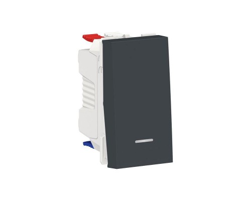 Переключатель 1-кл. 1мод. СП Unica Modular IP21 (сх. 6а) с нейтралью антрацит SchE NU310354S