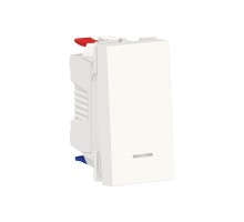 Переключатель 1-кл. 1мод. СП Unica Modular IP21 (сх. 6а) с нейтралью бел. SchE NU310318S