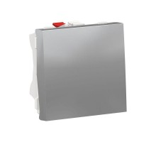Переключатель 1-кл. 2мод. СП Unica Modular IP21 (сх. 6) 250В 10AX алюм. SchE NU320330