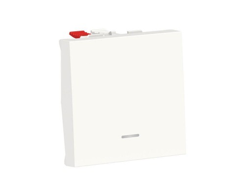 Переключатель 1-кл. 2мод. СП Unica Modular IP21 (сх. 6а) с нейтралью бел. SchE NU320318S