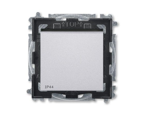 Переключатель 1-кл. Levit IP44 серебр./дым. черн. ABB 2CHH596940A4070