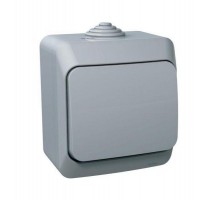 Переключатель 1-кл. ОП Этюд 10А IP44 10AX сер. SchE BA10-046C