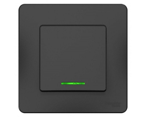 Переключатель 1-кл. СП Blanca 10А IP20 (сх. 6) 250В с подсветкой антрацит SchE BLNVS010616