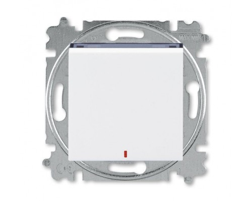 Переключатель 1-кл. СП Levit IP20 с контрол. подсветкой бел./дым. черн. ABB 2CHH592545A6062