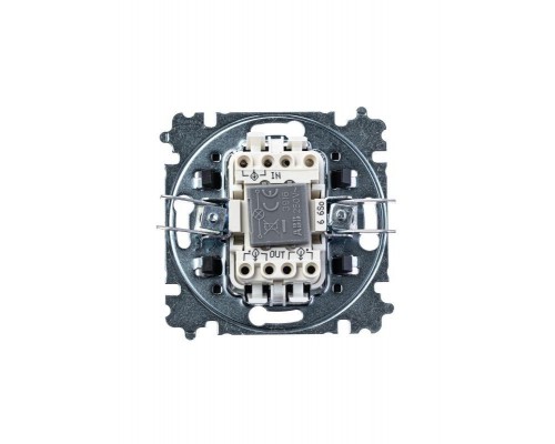 Переключатель 1-кл. СП Levit IP20 с подсветкой ориентацион. сер./бел. ABB 2CHH590646A6016