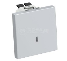 Переключатель 1п 10А WS-UKL AL1 250В с подсветкой алюм. OBO 6120942
