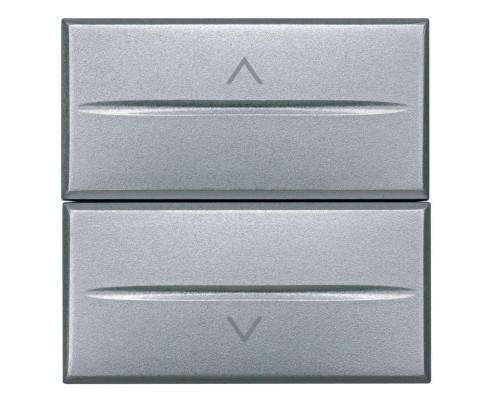 Переключатель 2-х кноп. 16А 1п 1-0-2 2мод. Axolute алюм. Leg BTC HC4027/2