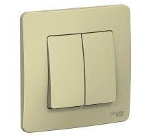 Переключатель 2-кл. СП Blanca 10А IP20 (сх. 6+6) 250В беж. SchE BLNVS106607