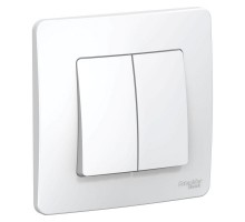 Переключатель 2-кл. СП Blanca 10А IP20 (сх. 6+6) 250В бел. SchE BLNVS106601
