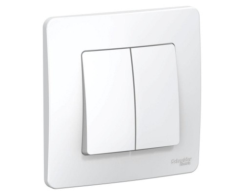 Переключатель 2-кл. СП Blanca 10А IP20 (сх. 6+6) 250В бел. SchE BLNVS106601