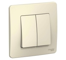 Переключатель 2-кл. СП Blanca 10А IP20 (сх. 6+6) 250В молочн. SchE BLNVS106602