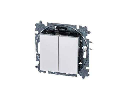 Переключатель 2-кл. СП Levit IP20 бел./дым. черн. ABB 2CHH595245A6062