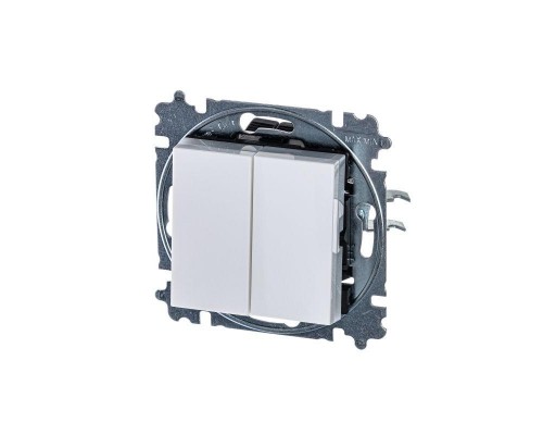 Переключатель 2-кл. СП Levit IP20 бел./ледяной ABB 2CHH595245A6001