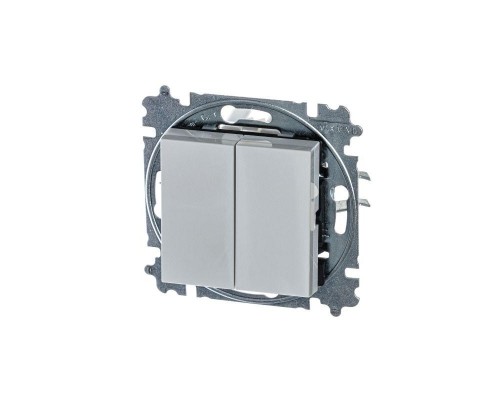 Переключатель 2-кл. СП Levit IP20 сер./бел. ABB 2CHH595245A6016