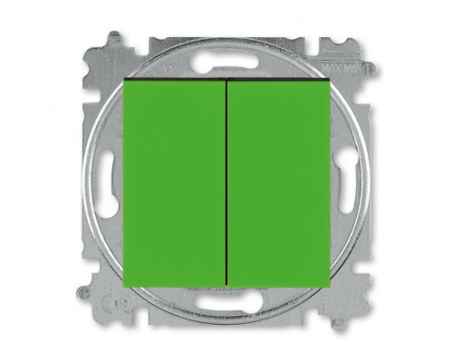 Переключатель 2-кл. СП Levit IP20 зел./дым. черн. ABB 2CHH595245A6067
