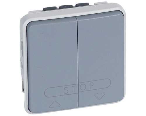 Переключатель 2-кл. СП PLEXO кноп. для жалюзи сер. Leg 069539