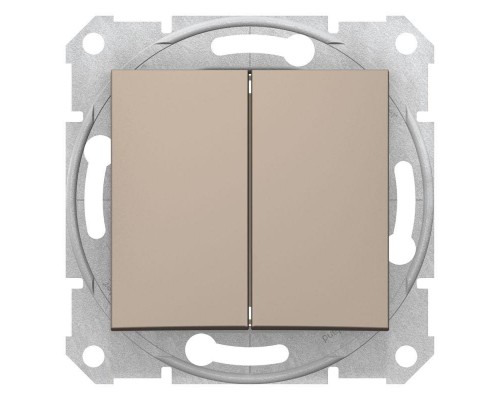 Переключатель 2-кл. СП Sedna 10А IP20 (сх. 6+6) 250В титан SchE SDN0600168