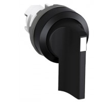 Переключатель 2х-поз. M2SS6-11C прозрачн. с подсвет. с длинной ручкой декор. кольцо из черн. пластика ABB 1SFA611205R1108