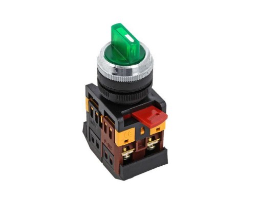 Переключатель ANC-22 2P зел. с подсветкой 220В NO+NC EKF psw-ans-2p-g-220