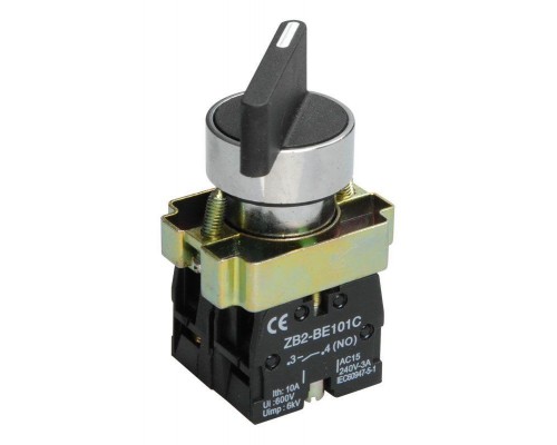 Переключатель LAY5-BJ25 на 2 полож. черн. I-O дл. ручка ИЭК BSW70-BJ-2-K02