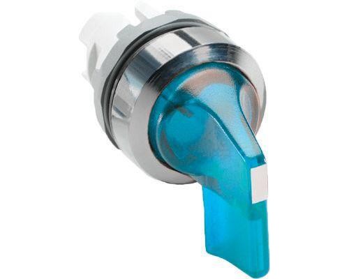 Переключатель M2SS4-21L (короткая ручка) син. 2-х поз. с подсветкой (только корпус) 45град. с фикс. ABB 1SFA611203R2104