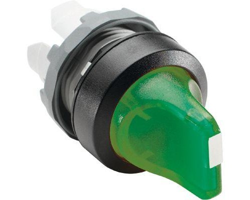 Переключатель M3SS1-11G (короткая ручка) зел. 3-х поз. с подсветкой корпус с фикс. ABB 1SFA611210R1102