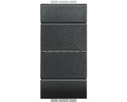 Переключатель аксиальный 1-кл. 1мод. СП LivingLight 10А IP20 250В авт. клеммы антрацит Leg BTC L4053AN