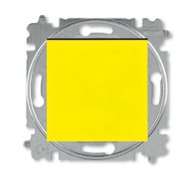 Переключатель кнопочный 1-кл. СП Levit IP20 желт./дым. черн. ABB 2CHH598645A6064