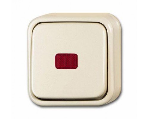 Переключатель контрольный 1-кл. ОП Busch-Duro 2000 AP 10А IP20 с красн. линзой лампой сл. кость ABB 2CKA001052A0117