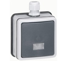 Переключатель на 2 направления 1-кл. 1п ОП Plexo 10А IP66 IK08 сер. Leg 090460