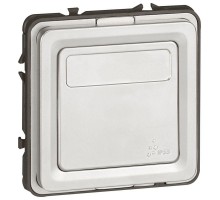 Переключатель на 2 направления 1-кл. Soliroc 10А IP55 250В 10AX с этикеткой IK10 хром Leg 077813