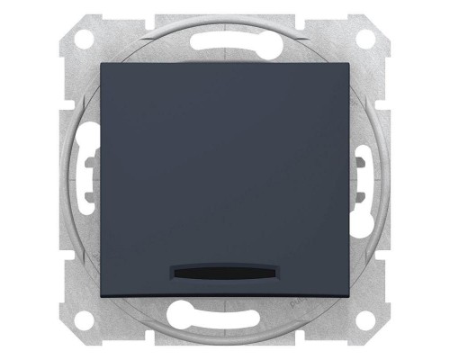 Переключатель на 2 направления 1-кл. СП Sedna 10А IP20 (сх. 6а) 250В с подсветкой графит SchE SDN1500170